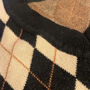Checkered Brown/Black Sweater Vest